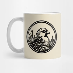 Good Ol Bobwhite Patch with Black Outline - If you used to be a Bobwhite , a Good Old Bobwhite too, you'll find this bestseller critter patch design with the McLaren Tartan background perfect. Mug